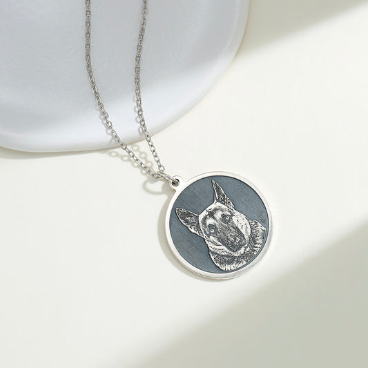 Sterling Silver Pet Face Necklace