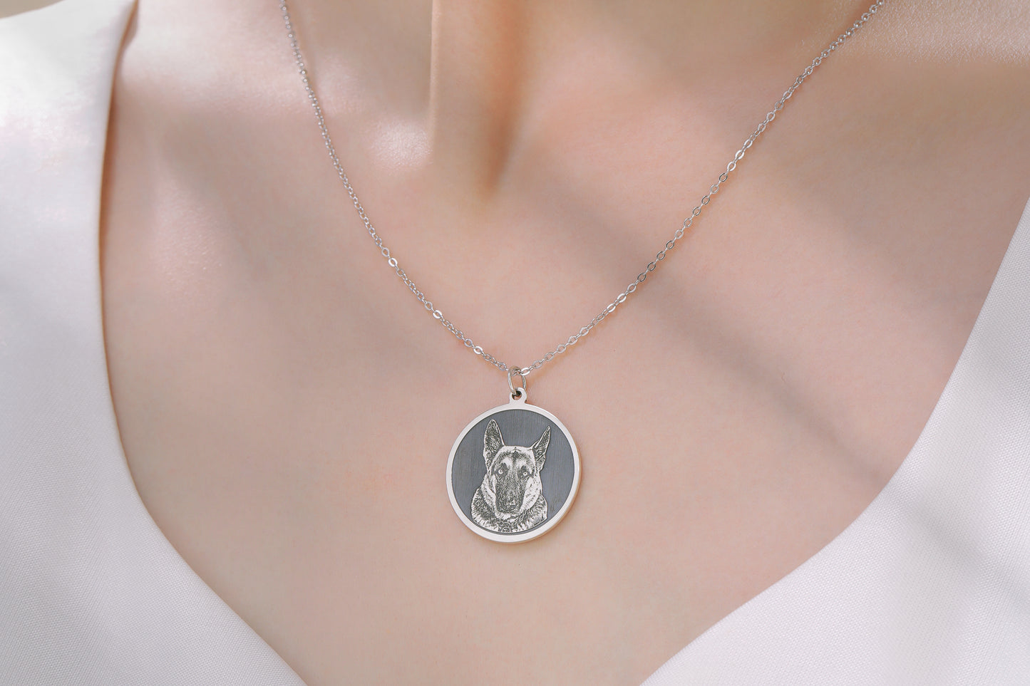 Sterling Silver Pet Face Necklace