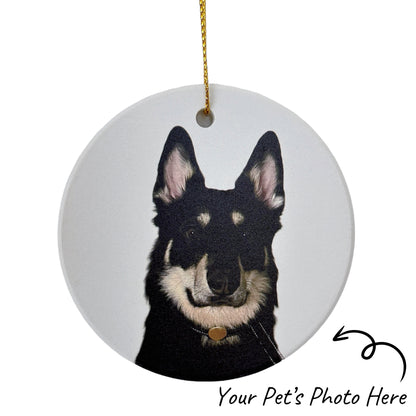 Custom Ceramic Pet Photo Ornament