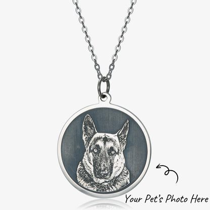 Sterling Silver Pet Face Necklace